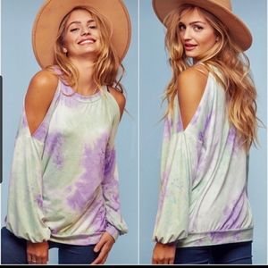 Cold sholder super soft sweat style tops